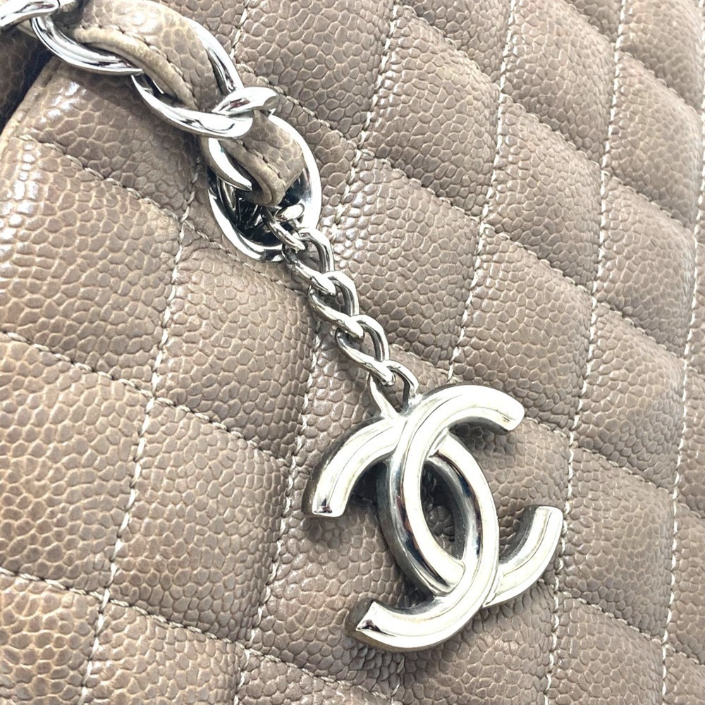 CHANEL Brown Caviar Leather Logo Shoulder Bag - Picture 9 of 12
